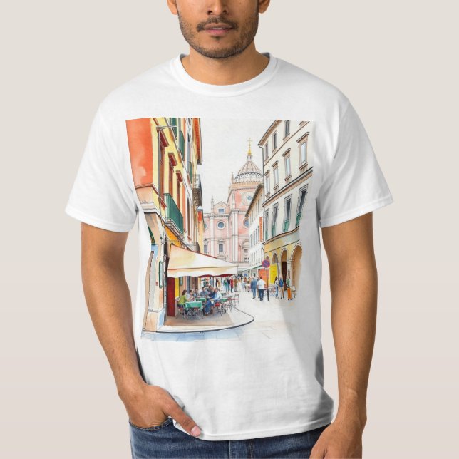 La Dolce Vita in Bologna: Piazza Maggiore T Shirt (Framsida)