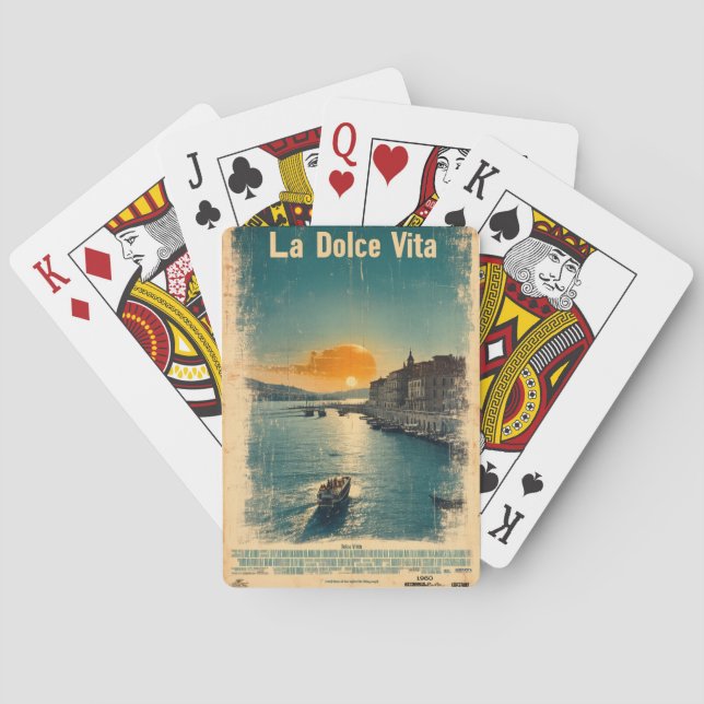 . La Dolce Vita - Inspired by 1960s Posters Casinokort (Baksidan)
