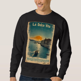 . La Dolce Vita - Inspired by 1960s Posters Lång Ärmad Tröja