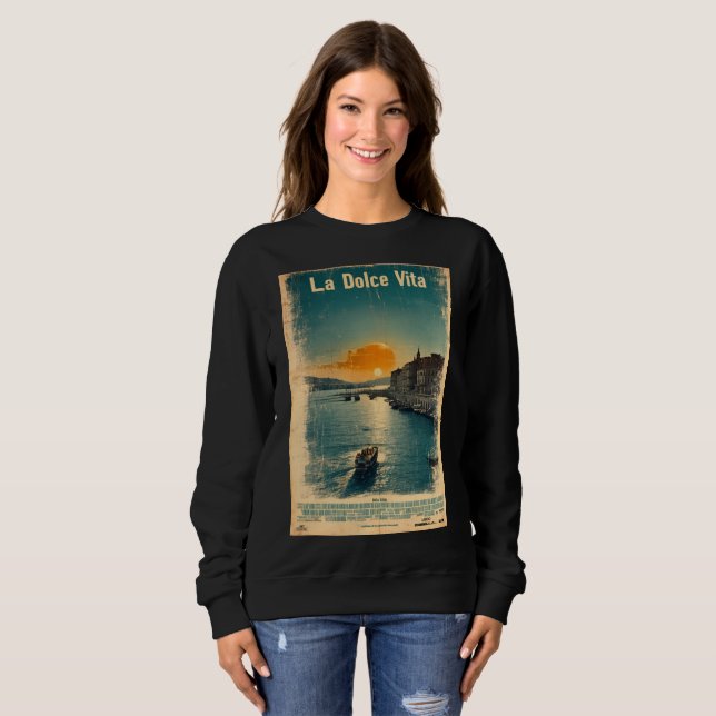 . La Dolce Vita - Inspired by 1960s Posters T Shirt (Hel framsida)