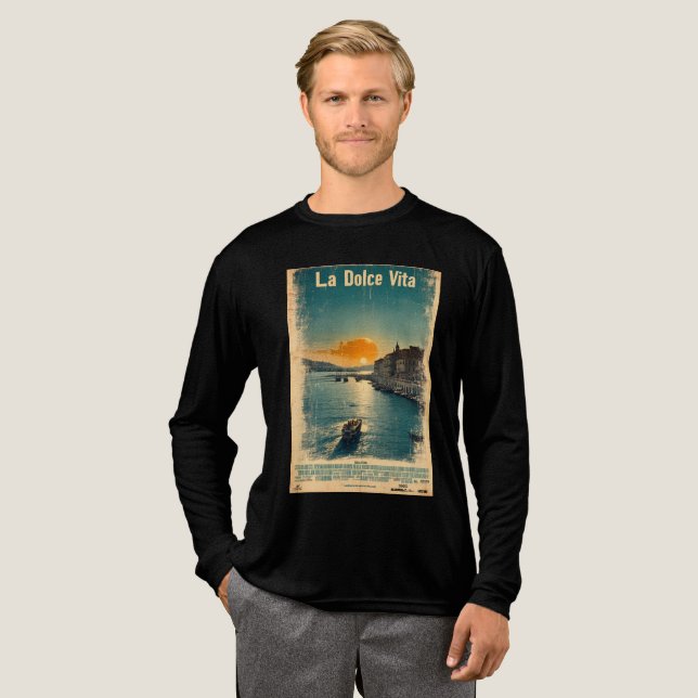 . La Dolce Vita - Inspired by 1960s Posters T Shirt (Hel framsida)