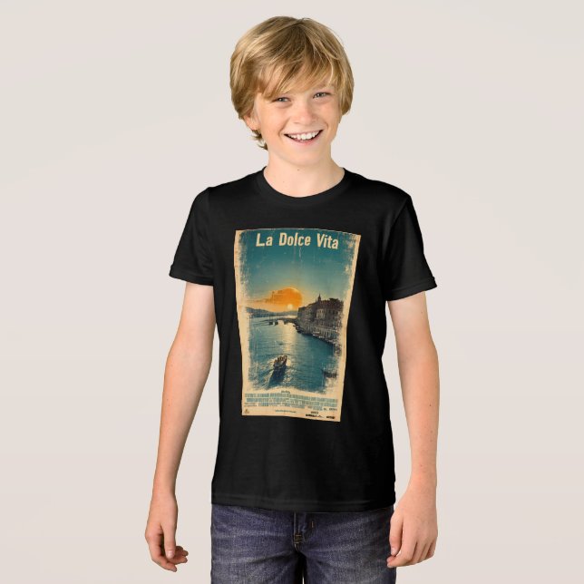 . La Dolce Vita - Inspired by 1960s Posters T Shirt (Framsida Full)