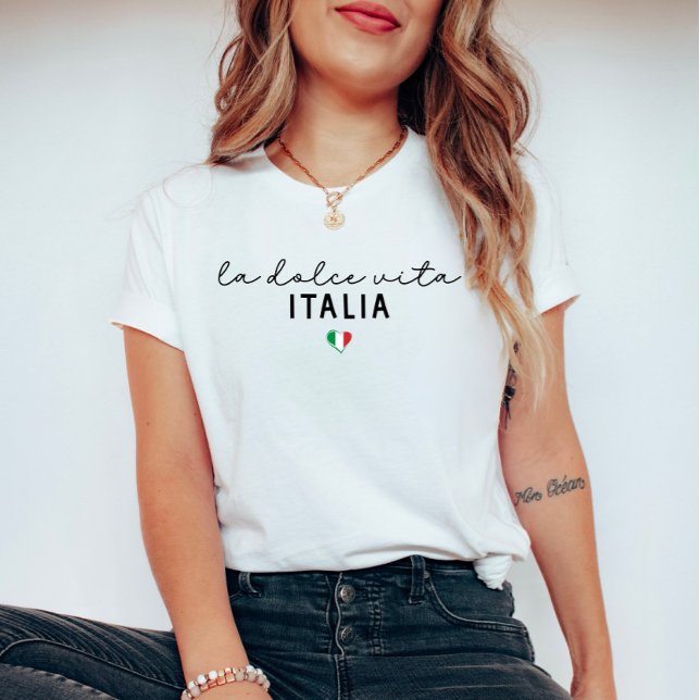 La Dolce Vita Italia - Cute Heart Italiana T Shirt (Skapare uppladdad)