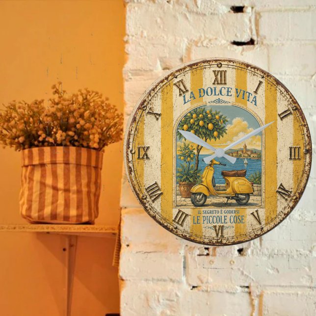 La Dolce Vita  Italian Lemon Coast Decor  Stor Klocka (Skapare uppladdad)
