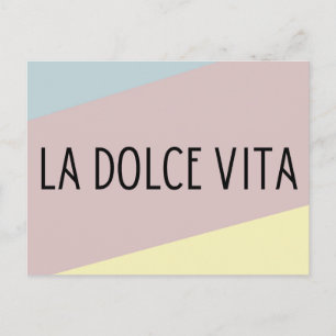 La dolce vita italian-språklig skrift vykort