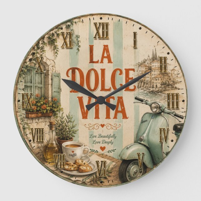 La Dolce Vita Italian Stor Klocka (Framsida)