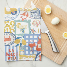 La Dolce Vita Italian Summer Lemon Mediterranean  Kökshandduk