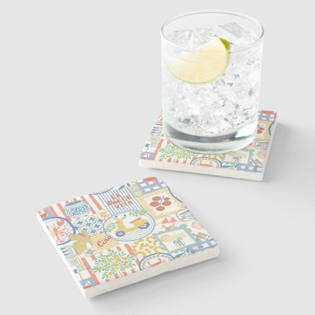 La Dolce Vita Italian Summer Lemons Mediterranean  Stenunderlägg (Sidan)