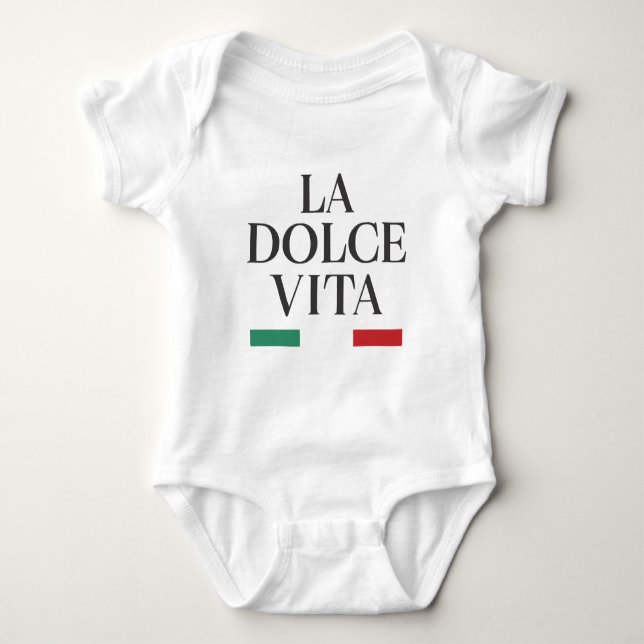 La Dolce Vita Italiana Baby T Shirt (Framsida)