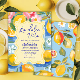 La dolce vita Italiana Lemon Möhippa Inbjudningar