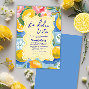 La dolce vita Italiana Lemon Möhippa Inbjudningar