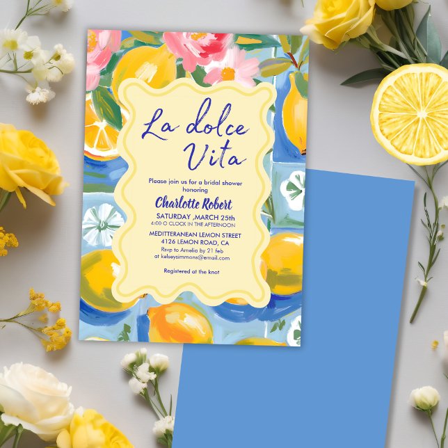 La dolce vita Italiana Lemon Möhippa Inbjudningar (Skapare uppladdad)