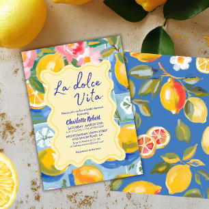 La dolce vita Italiana Lemon Sommar Möhippa Inbjudningar