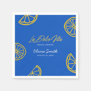 La Dolce Vita italiensk minimalistisk bröllopsdusc Pappersservett