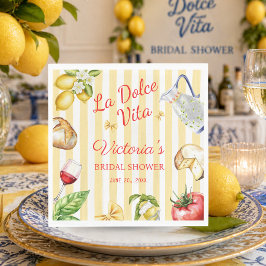 La Dolce Vita Italienska Bröllopsfest Pappersserve Pappersservett