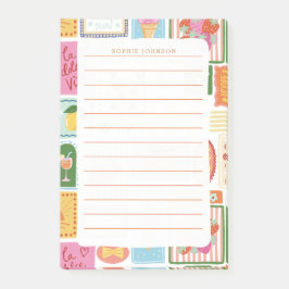 La Dolce Vita Italienska Fransk Personlig Feminint Post-it Block