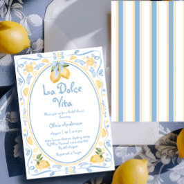 La Dolce Vita Italienska Lemon Blommigt Möhippa I Inbjudningar