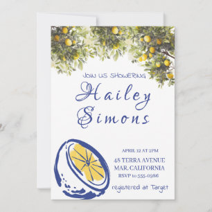 La Dolce Vita Italienska Lemon-Gulten Inbjudningar
