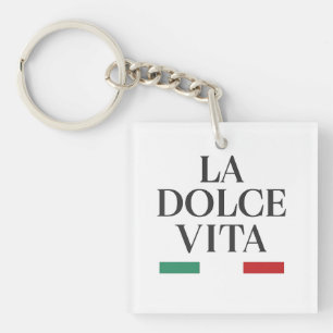 La Dolce Vita Italienska nyckelkedjan Square