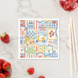 La Dolce Vita Italienska sommarcitroner Medelhavet Pappersservett