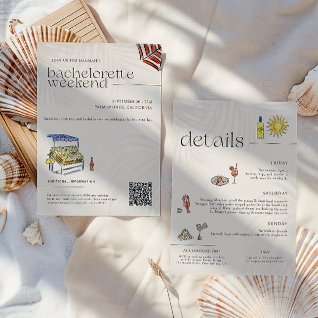 La Dolce Vita | Italienska sommaren Bachelorette Inbjudningar (Skapare uppladdad)