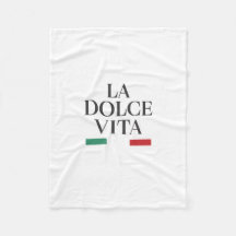 La Dolce Vita Italy Fleece Blanket