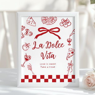 La Dolce Vita Kärlek är sött italienskt bröllopsfi Poster