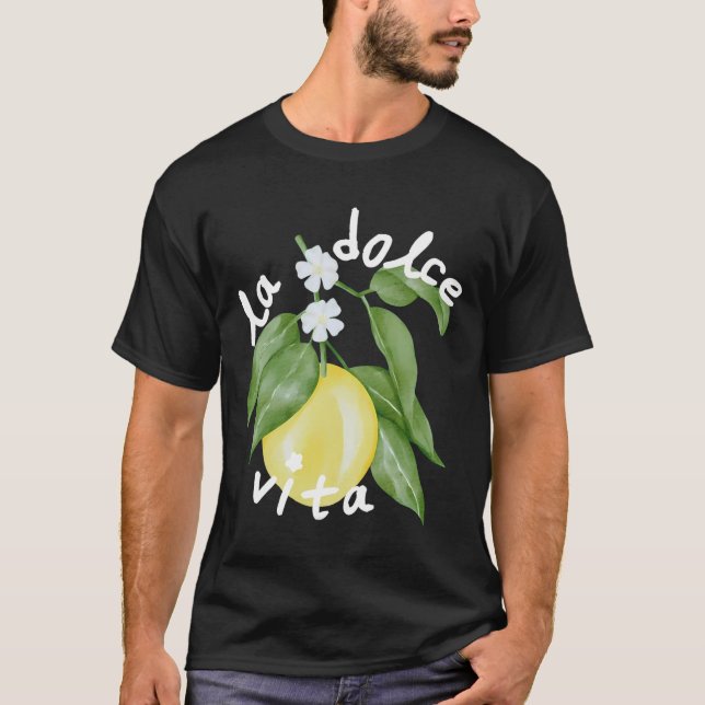 La Dolce Vita La Dolce Bride Italien Lemon Matchin T Shirt (Framsida)