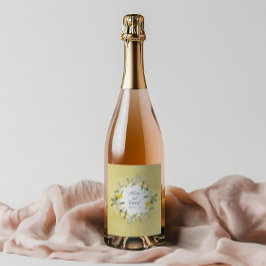 La Dolce Vita Lemon Bröllop Vin Flaska Vinflaska Etikett