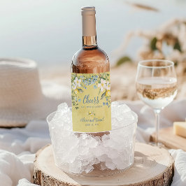La Dolce Vita Lemon Bröllop Vin Flaska Vinflaska Etikett
