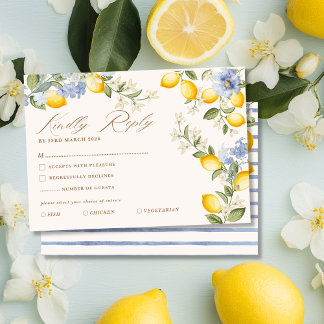 La Dolce Vita Lemon Citrus Mediterranean Wedding OSA Kort