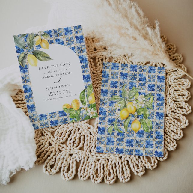 La Dolce Vita Lemon Citrus sparar datumet Inbjudningar (Skapare uppladdad)