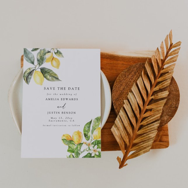 La Dolce Vita Lemon Citrus sparar datumet Inbjudningar (Skapare uppladdad)