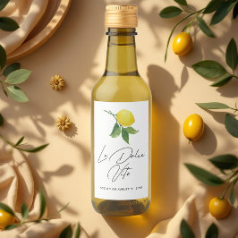 "La Dolce Vita" Lemon Homemade Olive Oil Vinetikett