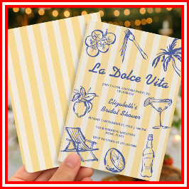 La Dolce Vita Lemons Italienska Möhippan Inbjudningar
