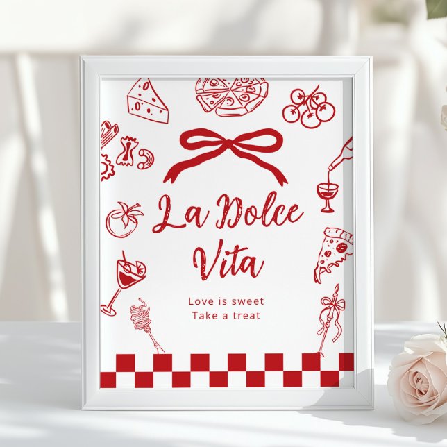 La Dolce Vita Love is sweet Italian Bridal Shower Poster (Skapare uppladdad)