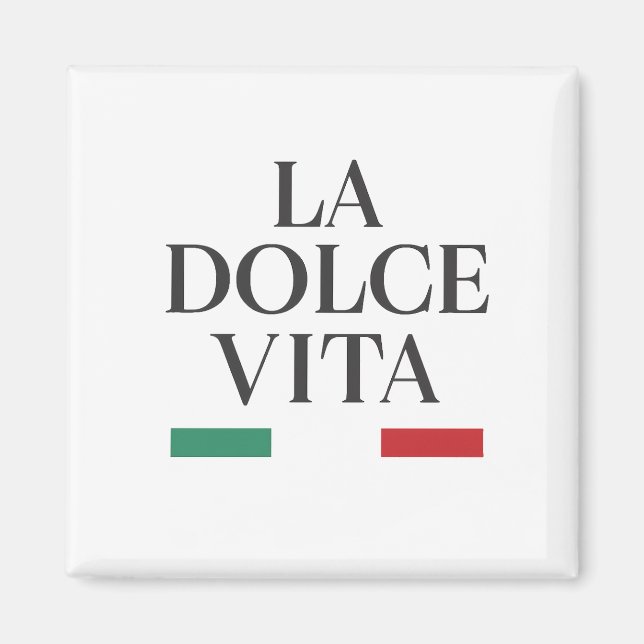 La Dolce Vita Magnet - italiensk inspiration för d (Framsidan)