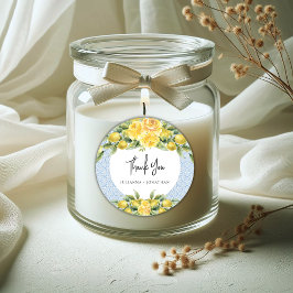 La Dolce Vita - Medelhavet Lemon Bröllop Runt Klistermärke