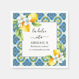 La Dolce Vita Mediterranean bachelorette helg Pappersservett