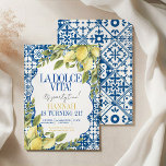 La Dolce Vita Mediterranean Italiano Lemon Birthda Inbjudningar<br><div class="desc">Partiinbjudan till det italienska 30års födelsedag-partiet La Dolce Vita</div>