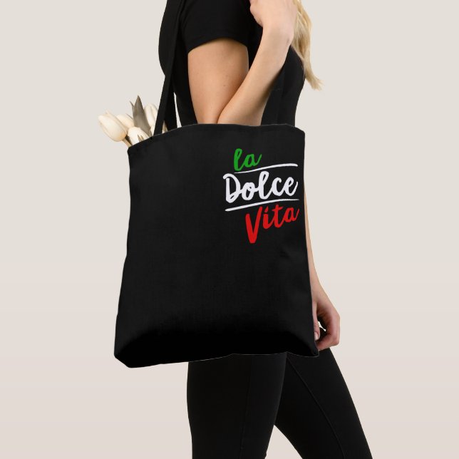 La Dolce Vita Medium All-over-Print Tote Bag Tygkasse (Närbild)