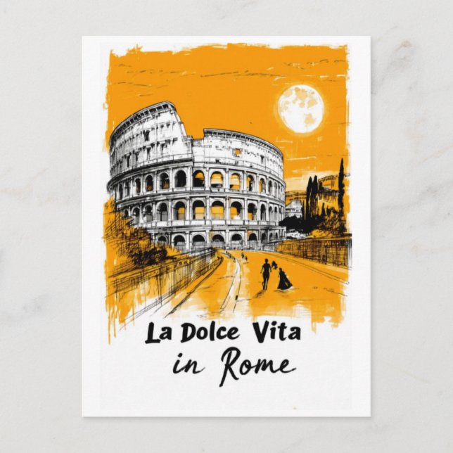 La Dolce Vita - Poster Art Helg Vykort (Framsida)