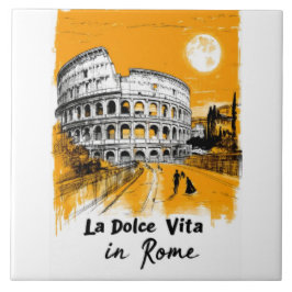 La Dolce Vita - Poster Art Kakelplatta