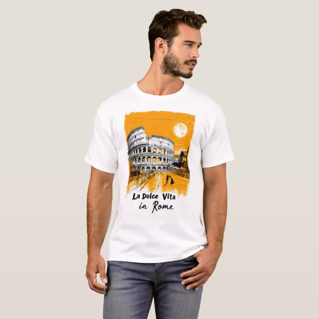 La Dolce Vita - Poster Art T Shirt (Hel framsida)