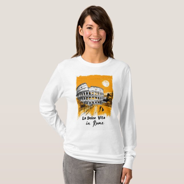 La Dolce Vita - Poster Art T Shirt (Hel framsida)