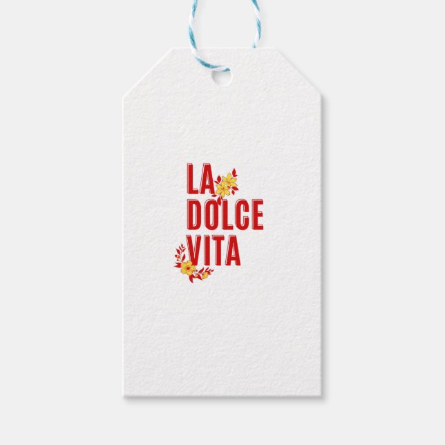 La dolce vita presentetikett (Framsidan)