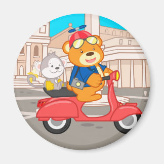 La Dolce Vita Romana - Nano Bear & Junior Monkey Magnet