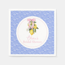 La Dolce Vita Rosa Liten Rosett Bröllopsdusch Pappersservett