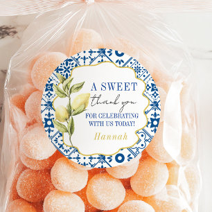 La Dolce Vita Tack italienska Lemon Runt Klistermärke