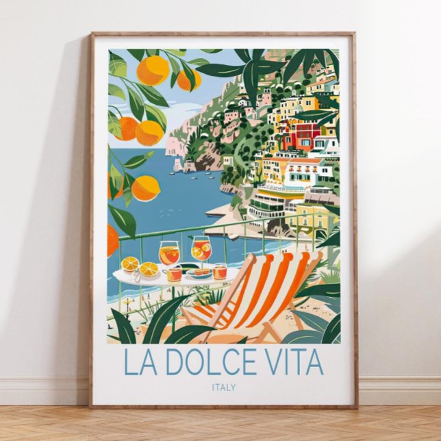 La Dolce Vita Travel Poster, Italien Wall Decor, L Poster (Skapare uppladdad)